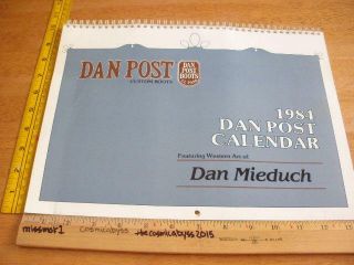 1984 Dan Post Custom Cowboy Boots Dan Mieduch Wall Calendar