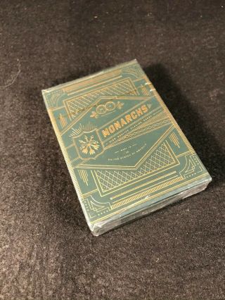 Theory 11 Green Monarchs Playing Cards