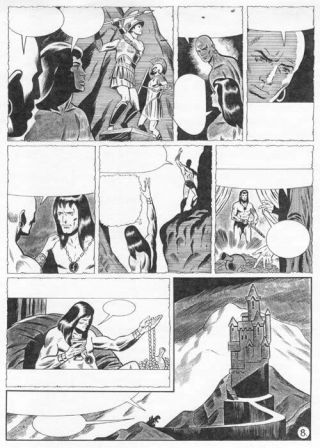 Conan Unpublished Page - 1970s Art By Dan Adkins