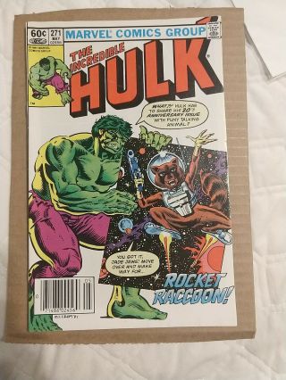 The Incredible Hulk Vol.  1 No.  271 Newsstand Edition (1982) Fn/vf Rocket Raccoon