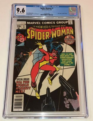 Spider - Woman 1 Origin Marvel Comics 1978 Cgc 9.  6 Nm,
