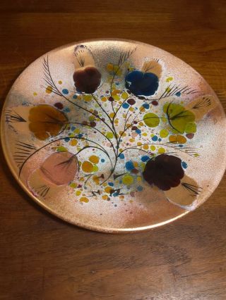Vintage Landau California Cloisonne Enamel On Copper Decorative Plate