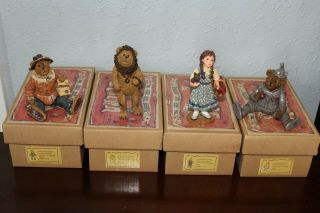 Wizard Of Oz True Blue Shoe Box Bears Set Of 4 In Boxes Boyds Bears And Friends