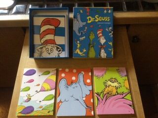 Dr.  Seuss Box Of 20 Colorful Fun Note Cards Stationary Blank Inside