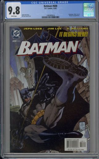 Batman 608 Jim Lee Art Dc Comics Cgc 9.  8