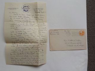 Koreann War Letter 1951 Atomic Bomb Test U.  S.  S.  Avery Island Bikini Atoll