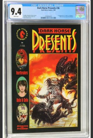 Dark Horse Presents 36 (1990) - Cgc 9.  4 - 1st Aliens Vs Predator,  Dorman Cover