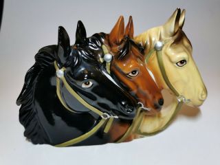 Vintage ESD Japan Hand Painted Ceramic Horse Planter 2