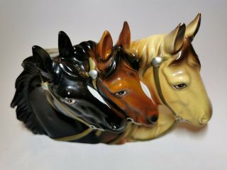 Vintage ESD Japan Hand Painted Ceramic Horse Planter 3