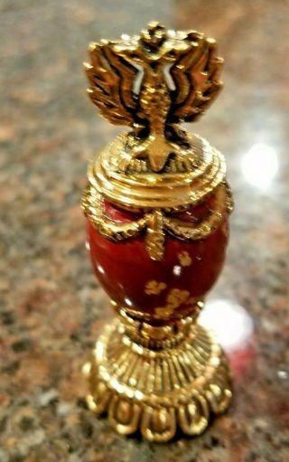 Franklin House Of Faberge Imperial Jeweled Chess Piece - Red Pawn