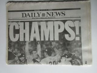 York Yankees Win World Series 1998 York Daily News Newspaper Sweep