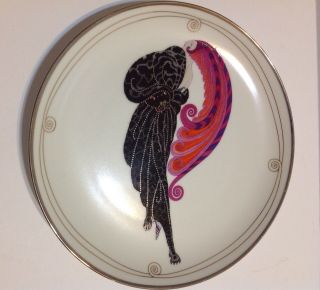 House Of Erte " Beauty And The Beast " Franklin Porcelain Plate 1995