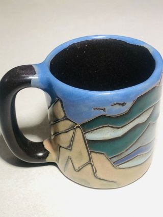 Vintage Handmade Landscape Pottery Coffee Tea Mug By Mara Mexico Ceramic V Good