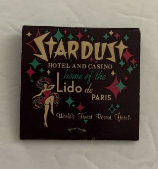 Stardust Hotel And Casino Las Vegas Nevada Vintage Matchbook Collected Complete