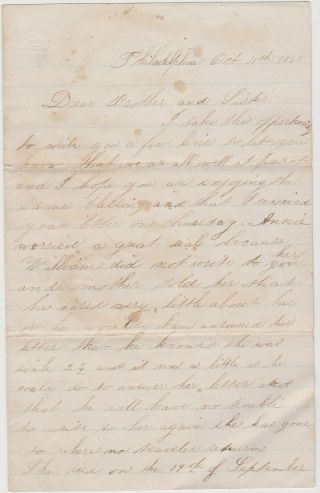 1863 Philadelphia Letter - Saw Midget Commodore Foote & Sister - Russian Fleet