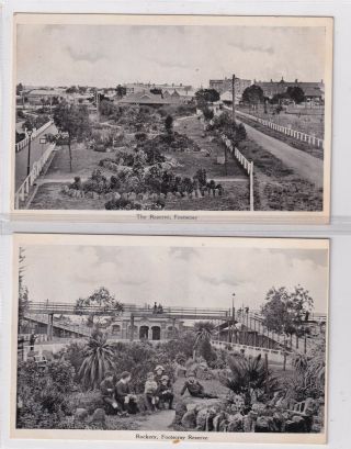 Vintage Postcard 2 X Footscray Reserve Melbourne Victoria 1900s