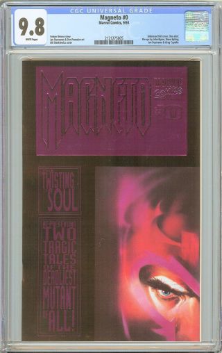 Magneto 0 Cgc 9.  8 White Pages 1993 2121275005 Embossed Foil