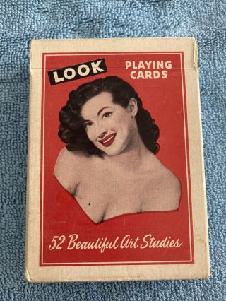 Playing Cards Vintage Look 52 Art Studies Box & Stamp
