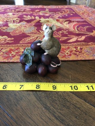 Munro 1994 After The Party Figurine • Mouse On Grapes