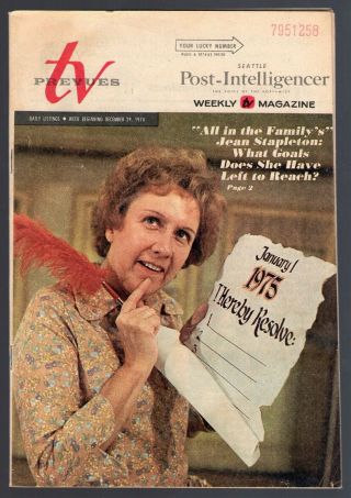 1974 Seattle Tv Guide All In The Family Jean Stapleton Lee Meriweather