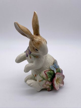 Fitz And Floyd Classics Garden Rhapsody Spring Easter Bunny Rabbit Figurine 8 "