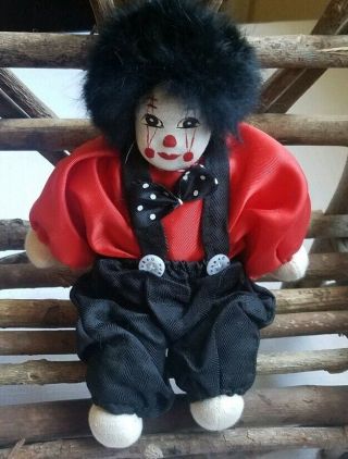 Vintage Q - Tee Clown Sand Doll 8 Inch.  1987 Collectible Doll