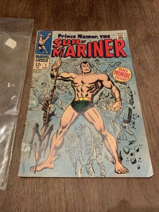The Sub - Mariner 1 Namor First Series Marvel Key 1968 Missing Back Cover Page