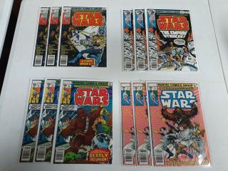 Star Wars 13 14 15 18 Newsstands (3 Copies Of Each) 1977 Marvel