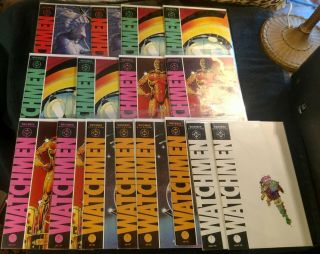 16 Watchmen 2 (x2),  7 (x3),  8 (x5),  9 (x4),  11 (x2),  Old Stock,  Unread