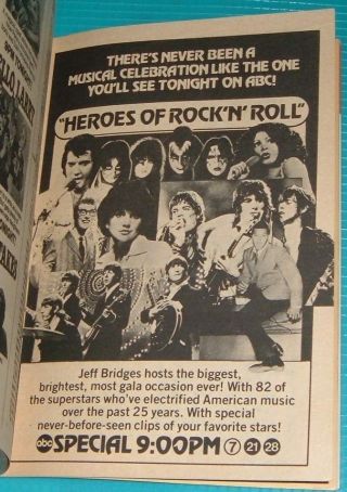 1979 Tv Guide Chips The Horror Show Kiss Rolling Stones Rock Groups Frank Deaner