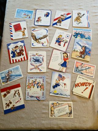 Vintage Military Greeting And Post Cards -