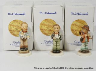 3 Hummel Goebel Figurine Band Leader 129/4/0,  Soloist 135/4/0,  Little Fiddler
