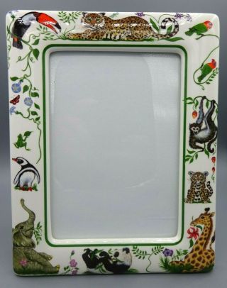 Lynn Chase China - Jungle Party Picture Frame - Fits 5 " X 7 " Photo