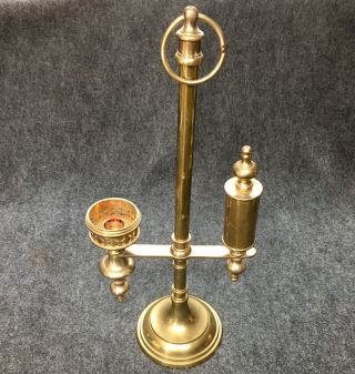 Ornate Vintage Solid Brass 1 Cup Candle Stick Holder 16” 2lbs 5oz 18 Pa