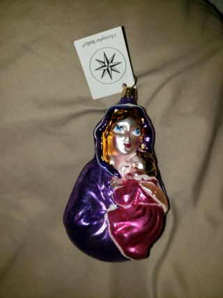Christopher Radko Mother & Baby Christmas Ornament Mary & Jesus Italy W/ Tag
