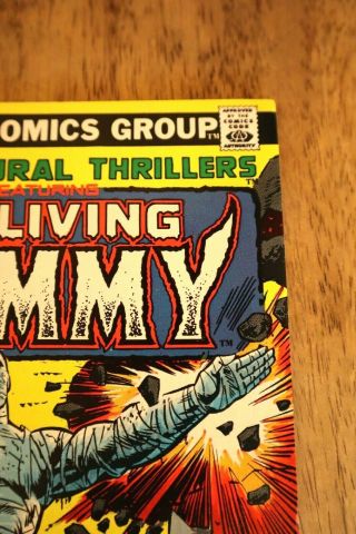 SUPERNATURAL THRILLERS 5 THE LIVING MUMMY VERY HIGH GRADE/NM PAGES OW/WHITE 3