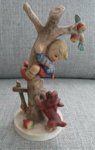 Hummel Figurine " Culprits " Boy In Apple Tree Chased By Dog 56/a Tmk - 3