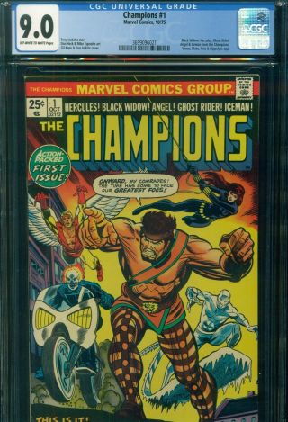Champions 1 Cgc 9.  0 Vf/nm Marvel Comics Ghost Rider Black Widow Hercules Key