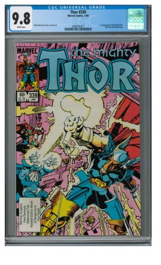 Thor 339 (1984) 1st Stormbreaker Beta Ray Bill Cgc 9.  8 White Pages Zz460