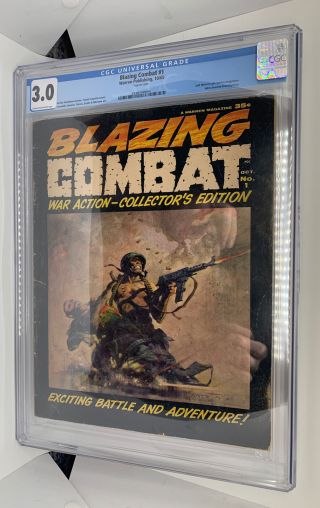 Blazing Combat 1 - Cgc 3.  0 - Frazetta Cover