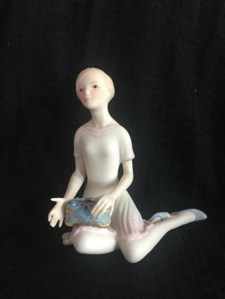 Cybis Porcelain Figurine Pandora,  1967 Girl With Jewelry Box