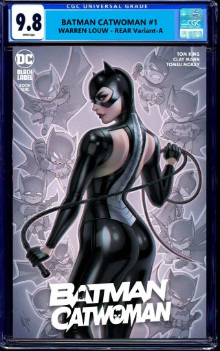 Batman Catwoman 1 Cgc 9.  8 Warren Louw Chibi Style Excl Variant - A Black Label