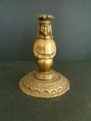 Vintage Brass Queen Chess Piece Paperweight Made In Italy