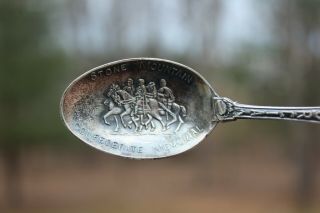 Stone Mountain Confederate Memorial Georgia Ga Souvenir Spoon Silver Plated