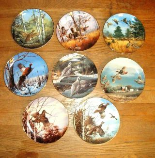 Game Birds Collector Plates Danbury (set Of 8) David Maas Pheasant Grouse