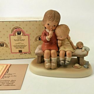 Memories Of Yesterday Hugh Boy And Girl On Bench Figurine 114553 1987