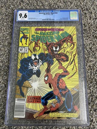 The Spider - Man 362 Cgc 9.  6 White Pages (may 1992,  Marvel)