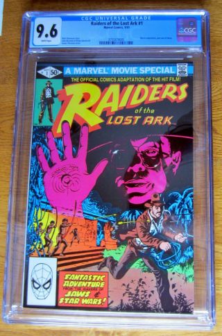 Raiders Of The Lost Ark 1 Cgc 9.  6 Nm,  1981 Marvel Movie Adaption