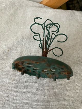 Antique / Vintage Metal & Wire Flower Frog 10 Holders Orben