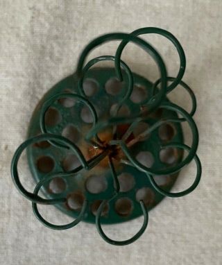 Antique / Vintage Metal & Wire Flower Frog 10 Holders Orben 3